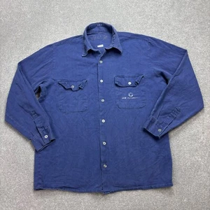 French Jacket Adult Medium Blue VTG Military Chore Work Wear Utility Canvas Mens - Picture 1 of 8