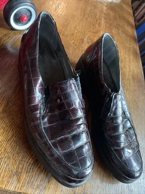 Mephisto Womens Shoes Air Jet Size 10.5 .  Patent Leather Textured. Brown - Image 1 of 4