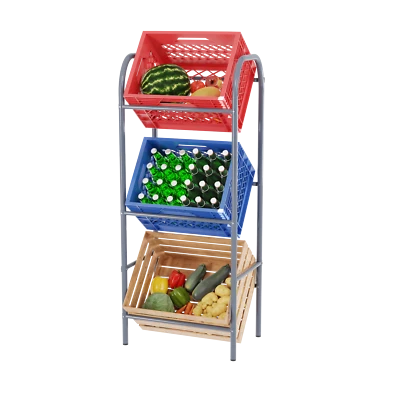 Getränkekistenregal Getränkeregal Kistenregal Kastenregal Metall Regal 3 Kästen - Bild 1 von 4