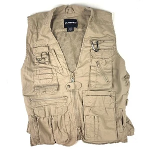 Humvee Vest Mens Small Cargo Safari Photography Hiking Cotton Hunting Fish - Picture 1 of 5