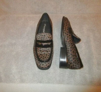 Mocasines Jeffrey Campbell pelo de becerro estampado animal talla 6 cuero sin cordones Hornsby Foto 1 de 4