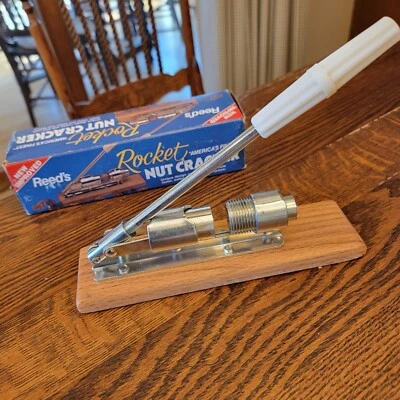 Vintage Reed’s Rocket Nut Cracker Model 816 Made In USA Pecan Walnut EUC, W/Box - Image 1 of 4