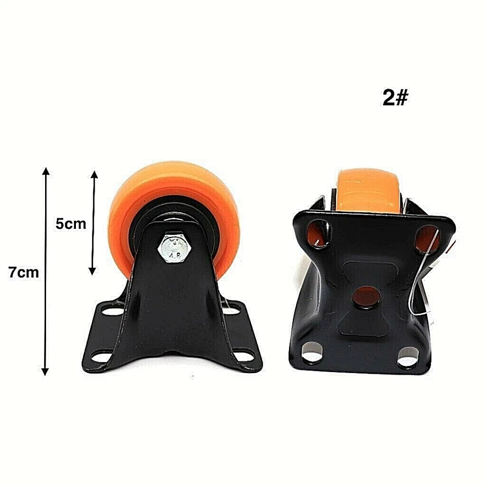 x Rotella Una Ruota con staffa Fissa 2 # con Cuscinetti Carrello Carichi Hmj - Immagine 1 di 1