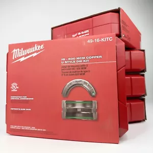 KIT DE TROQUELES MILWAUKEE 49-16-KITC🧰 | #8 – 600 MCM COBRE ESTILO U | (5 DISPONIBLES)✨ - Imagen 1 de 6