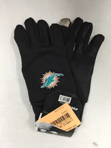 Miami Dolphins NFL Technology Texting Gloves NEW One Size Fits Most FOCO Cover