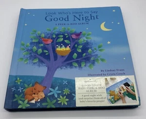 Hallmark Peek A Boo Album Book Look Who’s Here To Say Goodnight w/ Photo Pockets - Picture 1 of 4