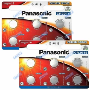 12 x CR2016 3V Lithium PANASONIC Battery EXP 2028 DL2016 Car Key Fob Coin Cell - Picture 1 of 1