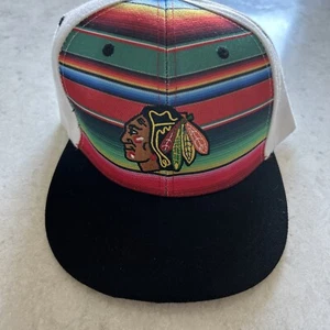Chicago Blackhawks Southwestern Aztec Print Snapback Hat Estrella Jalisco - Picture 1 of 9