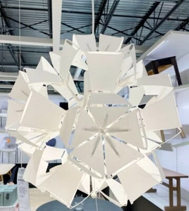 Ikea RAMSELE Ceiling Pendant Lamp 17" Decorative Geometric Flower White - NEW - Picture 1 of 4