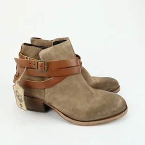 H By Hudson HORRIGAN Womens Ankle Boots Size EUR 37 US 6 Suede Beige Leather  - Picture 1 of 10