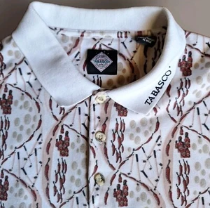 Camisa polo de golf Tabasco salsa chile vintage Y2K para hombre talla grande - Imagen 1 de 8
