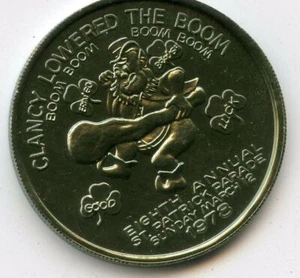 Mardi Gras Doubloon Jefferson Parish 1978 verde aluminio - Imagen 1 de 2