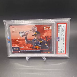 2022 Topps Now F1 Max Verstappen #63 Red 39/99 PSA 10 Back-To-Back World Champ - Picture 1 of 2