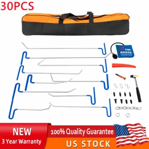 30pcs B Style Push Rods Spring Kit Car Paintless Dent Repair Hail Removal Tool - Foto 1 di 12