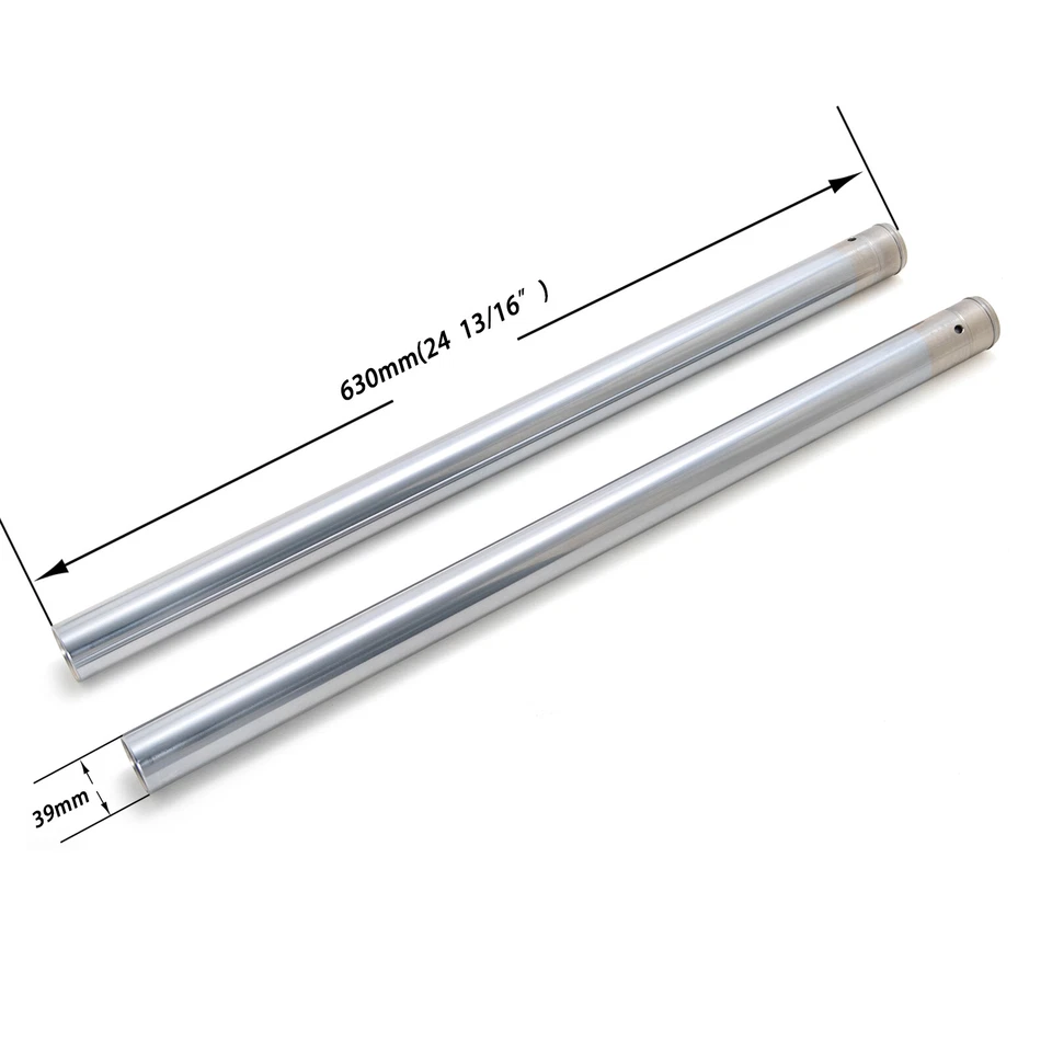 Steli forcella da 39mm Cromato per Harley Sportster XL 883 N L XL1200C Custom - Immagine 1 di 4