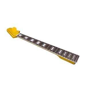 New Maple Guitar Neck 22 Fret 25.5inch Glossy Yellow Block Inlay Rosewood for ST - Picture 1 of 7