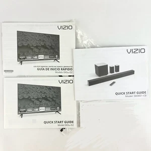 Vizio D65u-D2 TV Quick Start Guide Speaker SB3851-C0 Owners Manual Eng. Spanish - Picture 1 of 1