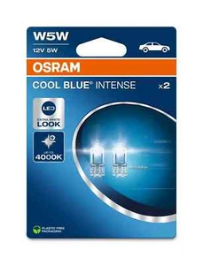 Bombillas laterales de automóvil OSRAM azul intenso de próxima generación W5W matrícula (doble) - Imagen 1 de 2