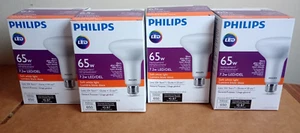 Philips Light Bulb  7.2W 65W LED BR30 Flood Soft White New Lot of 4 - Picture 1 of 4
