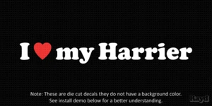(2x) I love my Harrier Die Cut Decal Sticker <3 dog canine - Picture 1 of 1