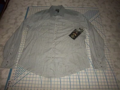 MENS 2XLARGE BLAC LABEL GRAY/WHITE CHECKED/SOLID LS BUTTON UP SHIRT - NWT - Image 1 of 4