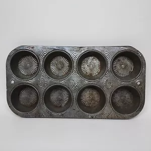 Vintage Ekco Ovenex 8 Loch Hohlraum Muffin Cupcake Backform Pfanne Aluminium - Bild 1 von 16