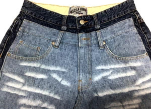 Men's 32X32 MECCA DNM DBL Trouble 573 Straight Wide Leg Jeans Baggy Hip Hop Y2K - Picture 1 of 15