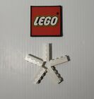 LEGO Brick 1 x 4 WHITE SILVER Printed Bride Torso Dress (x5) 3010 NEW PARTS 