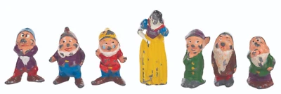 FIGURAS RARA VEZ VISTAS DE WALT DISNEY DE 1930 BLANCO COMO LA NIEVE Y SIETE ENANITOS... L@@@K Foto 1 de 4