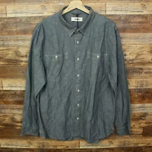 Neu Buck Mason Jeanshemd mit Knöpfen Größe XL Herren Blau Langarm Baumwolle Tasche - Bild 1 von 11