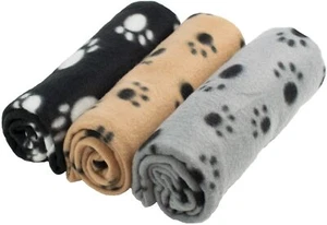 Large Pet Blankets x3 NEW Washable Soft Dog Cat Fleece Blanket Puppy Blankets - Picture 1 of 11