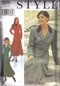 Style 2559 Misses Jacket and Skirt (UNCUT) (A) 8-10-12-14-16-18 - Picture 1 of 2