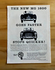 1959 Oryginalna reklama z nadrukiem MG 1600 Goes Faster, zatrzymuje się szybciej!
