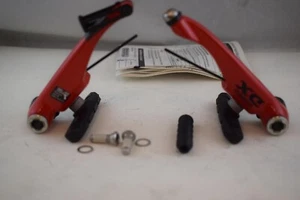 Shimano DX BR-M600 Rear V-Brake BMX Mid School red aluminium 1990s vintage NOS - Picture 1 of 10