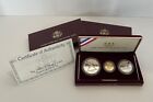 1992 US Mint Olympic Commemorative 3 Coin Silver & Gold PROOF Set