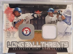 2003 Fleer Game-Worn RAFAEL PALMEIRO Relic Alex Rodriguez Jersey Swatch Card SP - Picture 1 of 2