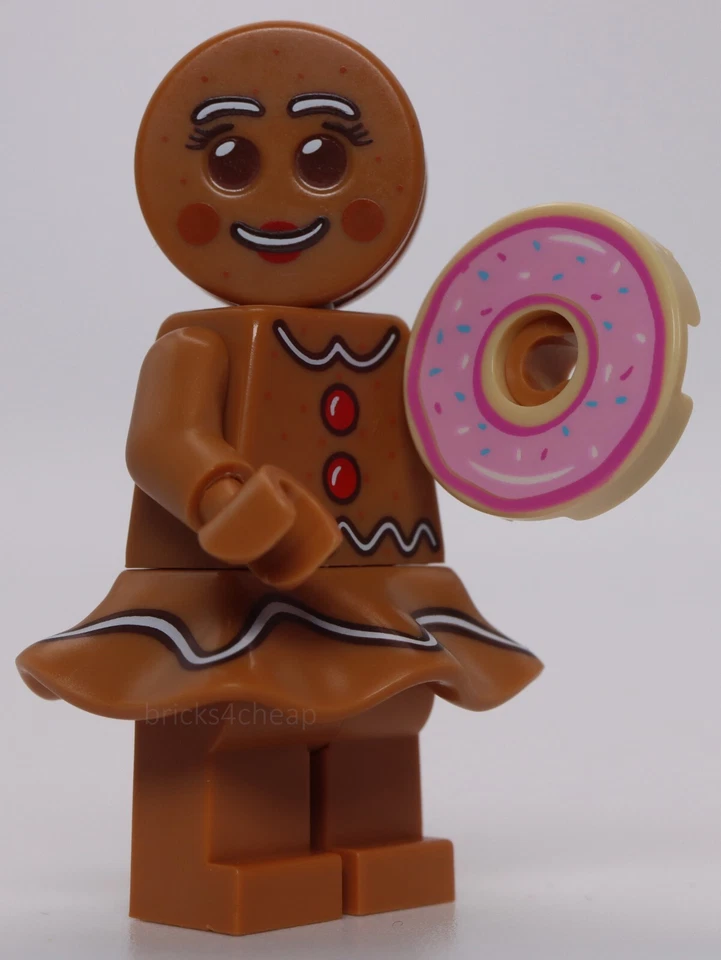 Lego Navidad Vacaciones Minifigura Pan de Jengibre Mujer Galleta con Donut Foto 1 de 1