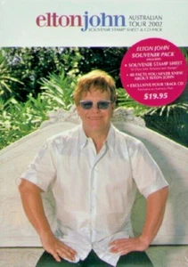 Elton John Australian Tour 2002 Souvenir Music Pack CD Stamps Sealed Mint Set. - Picture 1 of 7