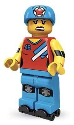 LEGO Minifigura Roller Derby Girl #8 Serie 9 2012 71000 Paquete de Lámina Sellada Foto 1 de 2