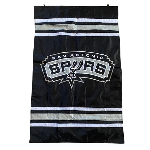 San Antonio SPURS Premium 28x44 2-sided Embroidered Applique FLAG Banner Sign Cover