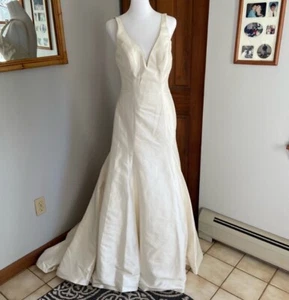 NUOVO abito da sposa romantico Allure Bridals 9112 taglia 8 sirena *NO CINTURA* - Foto 1 di 11