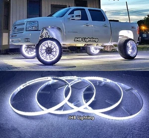 JHB  15.5" DOUBLE ROW Strobe WHITE LED IP68 Wheel Rim Lights Remote Switch Kit - Picture 1 of 9