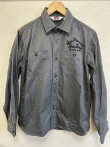 Ben Davis Gray M Embroidered Work Shirt G-2380002 Used - Picture 1 of 8