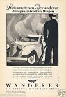 Auto Wanderer Orig. Reklame von 1935 Autounion Bewunderer Art Deco Oldtimer ad