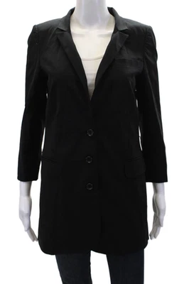 Blazer Elizabeth and James Manga Larga Forrado Botón Plisado Negro Talla M Foto 1 de 4