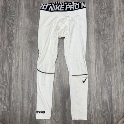 Medias de compresión Nike Pro Hyperwarm blancas negras capa base para hombre talla grande Foto 1 de 4