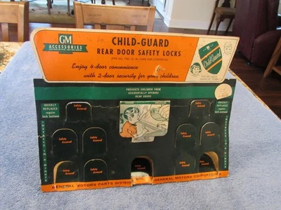 Vintage 1961 GM Dealer Display CHILD GUARDS Chevy Buick Cadillac Pontiac Olds - Image 1 of 4