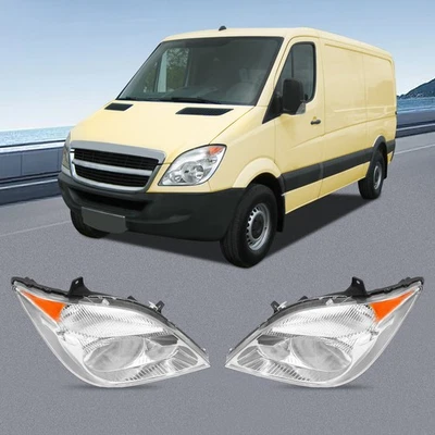 Headlights For 07-13 Dodge/Mercedes/Freightliner Sprinter 2500 3500 Halogen Lamp - Image 1 of 4