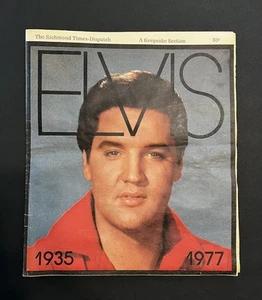 Vtg Elvis Presley Keepsake Section Tribute - Richmond Times Dispatch 1977 - Picture 1 of 7
