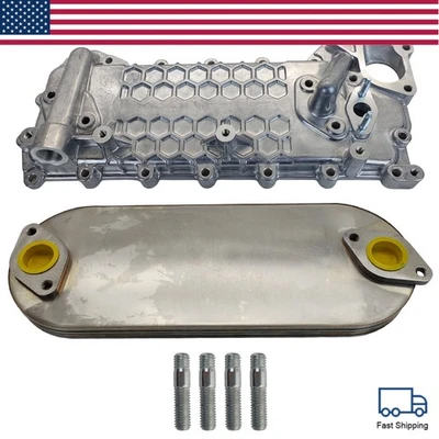 Oil Cooler Fits For ISUZU NPR NPR-HD NQR NRR 4HK1 4HE1 4.8L 5.2L 1998-2010 - Image 1 of 4